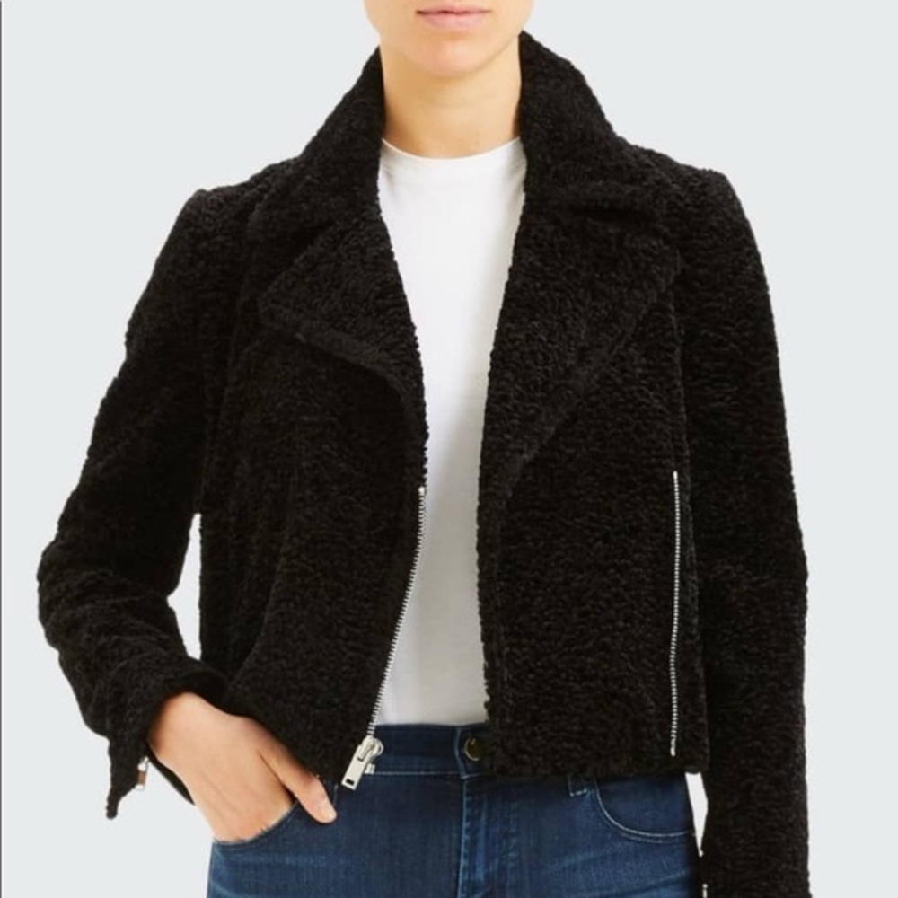 Theory Teddy Moto Jacket in Black - S